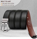 Men s Leather Dress Jeans Belt With Single Prong Buckle Belts For Men