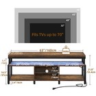 Led Tv Stand Entertainment Center With Power Outlets Media Console For 70  Tvs