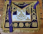 Masonic Regalia Grand Lodge Past Master Apron Purple Gold Hand Embroidered