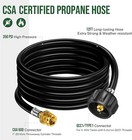 12ft Propane Adapter Hose Lp Tank 1lb To 20lb Converter For Qcc Type1 Gas Grill