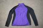 Champion Women s Double Dry Hybrid Quilted  Jacket Purple black Large Nwot