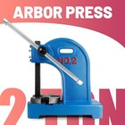 2t Manual Arbor Press Maximum Height Manual Desktop Punch Press Machine Blue