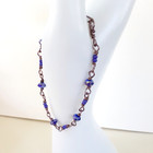 Handmade Pat2 Bracelet Wirework Purple Crystals Size 7