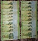 1 5 Bundle 20 Pcs Bank Notes Venezuela 50 Bolivares Circulated 2007-2015 Cash  
