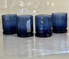 Set Of 8 Anchor Hocking Essex Cobalt Blue Glasses 4 Highball Tumbler  4 Rocks