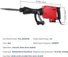 2200w Electric Demolition Hammer  Concrete Breaker With 2 Bits 1900 Bpm
