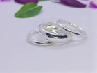 Solid 925 Sterling Silver Bold Set Of Three Statement Ring Handmade Ring For Her