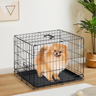 Dog Crate  24 Inch Small Dog Puppy Cage  Foldable Pet Kennel  