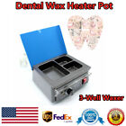 Dental Lab Electric Wax Waxer 3-well Analog Heater Melting Dipping Pot Machine