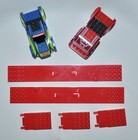 Carrera Go  Build N Race 1 43 Slot Car Red Truck  21   Blue Racecar  32 Lot Of 7