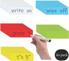 Dry Erase Magnetic Labels  1x3 pack Of 60  write On Magnets Sticker real Waterpr