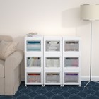 Drawers Hard Plastic Stackable Foldable Storage Box Organizer Container   Wheels