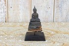Early 19th Century Wood And Metal Alloy Burmese Buddha