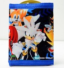 Sonic Trifold Wallet Shadow Knuckles Tails Silver Video Game Gamer Sega Boy Gift