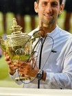Novak Djokovic Signed 8x10 Photo Wimbledon Championship Trophy Auto Jsa Coa