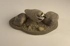 Bud Branson Decorative Life Size Wood Snowy Plover Bird Sculpture Signed