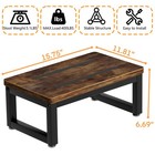 Rustic Brown 7  Tall Wooden Step Stool Heavy Duty 400lbs For Adult Bedside