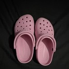 Crocs Classic Clog Pink Rubber Slip-on W  Heel Strap Logo Us M4 w6
