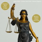 Lady Justice Statue  13in Bronze   Gold Decorative Sculpture For Law Office