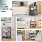 Deanic 3 Tier Foldable Storage Shelves With Wheels  Black Pack Of 2