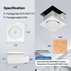 160cfm Bathroom Exhaust Fan Rgb Lighting Bluetooth Speaker Auto Humidity Sensor