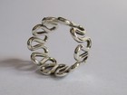 Taxco Mexico Ring Size 5 Hand Crafted Sterling Silver Coil