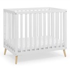 Children Essex Convertible Mini Baby Crib With 2 75-inch Mattress Bianca White