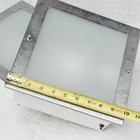 Vintage Industrial Square Recessed Ceiling Lights Frosted Glass Chrome Set Of 2
