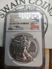 2017 American Silver Eagle Ngc Ms70 Fdoi John Mercanti Hand Signed  Ek107
