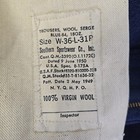 Vtg 40s 50s Usaf Military Blue-84 Heavy Wool Serge Trousers Baggy Wide 32x30 Usa