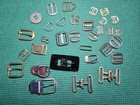 Lot Of 30  Small Miniature Metal Buckles For Watches Doll Clothes Belts Crafts