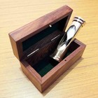 Nautical Antique Brass Sand Timer With Wooden Box Marine Gift Item