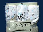 Baby Nwt Le Petit Three  Pk Hooded Bath Towels New