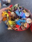 Vtg Lot Of Sewing Accessories Tins Embroidery Thread  Needles  Snaps  Buttons