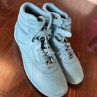 Vintage Reebok Woman   s Hi-top Free Style Blue Size 8