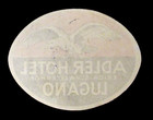 Original Vintage Adler Hotel Lugano Luggage Label Sticker Switzerland