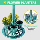 28  Bird Bath Feeder W  4 Planters Pedestal Antique Outdoor Garden Decor Vintage