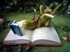 Miniature Dragon Reading To 4535 Fairy Garden Figurine