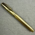 Vintage Waterman   s Stalwart Fountain Pen Green Stripe Lever Fill 14k Restored