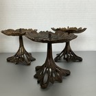 Vintage Art Nouveau Cast Brass Candle Holders 3 5  Tall Lot Of 3