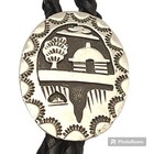 Vintage Aroy C  Henry Navajo Sterling Silver  Bolo Tie