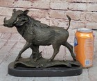 Wild Boar Hog Pig Pure Bronze Sculpture Statue Figurine Art Decor Farm Cabin Nr