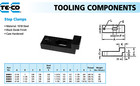 Te-co 30802 Step Clamp Milling Machine Hold Down Set Up Jig Fixture