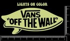 Glow In Dark Vans Surfboard Sticker Xxl 10  Team Surf Skate Snowboard Car Decals
