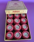 Vintage J p  Coats Tatting Thread Original Box 12-35 Yd balls 15-d Shaded Reds