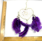 Native American Made 5  Heart Dream Catcher   Amethyst Dreamcatcher  Coa   dc5