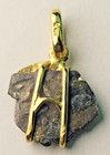 1600 s Spanish Colonial 1 2 Reales Cob Coin Mounted In 14k Gold