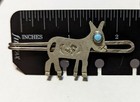 Navajo Whirling Log Hubble Glass Eye Donkey Silver Tie Bar Fred Harvey Era 1920s