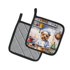 Caroline s Treasures Norfolk Terrier The Chef Pair Of Potholders Dac6290pthd