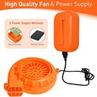 Inflatable Costume Fan Replacement  Mini Blower Dinosaur Pump For Orange
